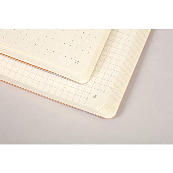 RHODIA 117751C - Soft Notebook Bullet Journal Goalbook Lilac - A5 - Dotted Dot - 240 pages - 90g Ivory Clairefontaine Paper - 2 Ribbons, Elastic Closure - Faux Leather Cover