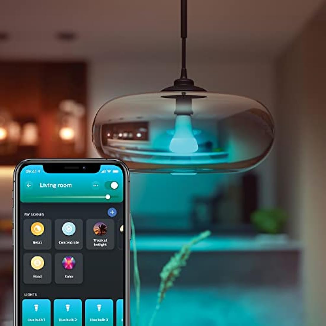 Philips Hue White and Colour Ambiance Smart Light Bulb 100W - 1600 Lumen [E27 Edison Screw] with Bluetooth. for Indoor Home Lighting, Livingroom, Bedroom. Works with Voice Control, Alexa.