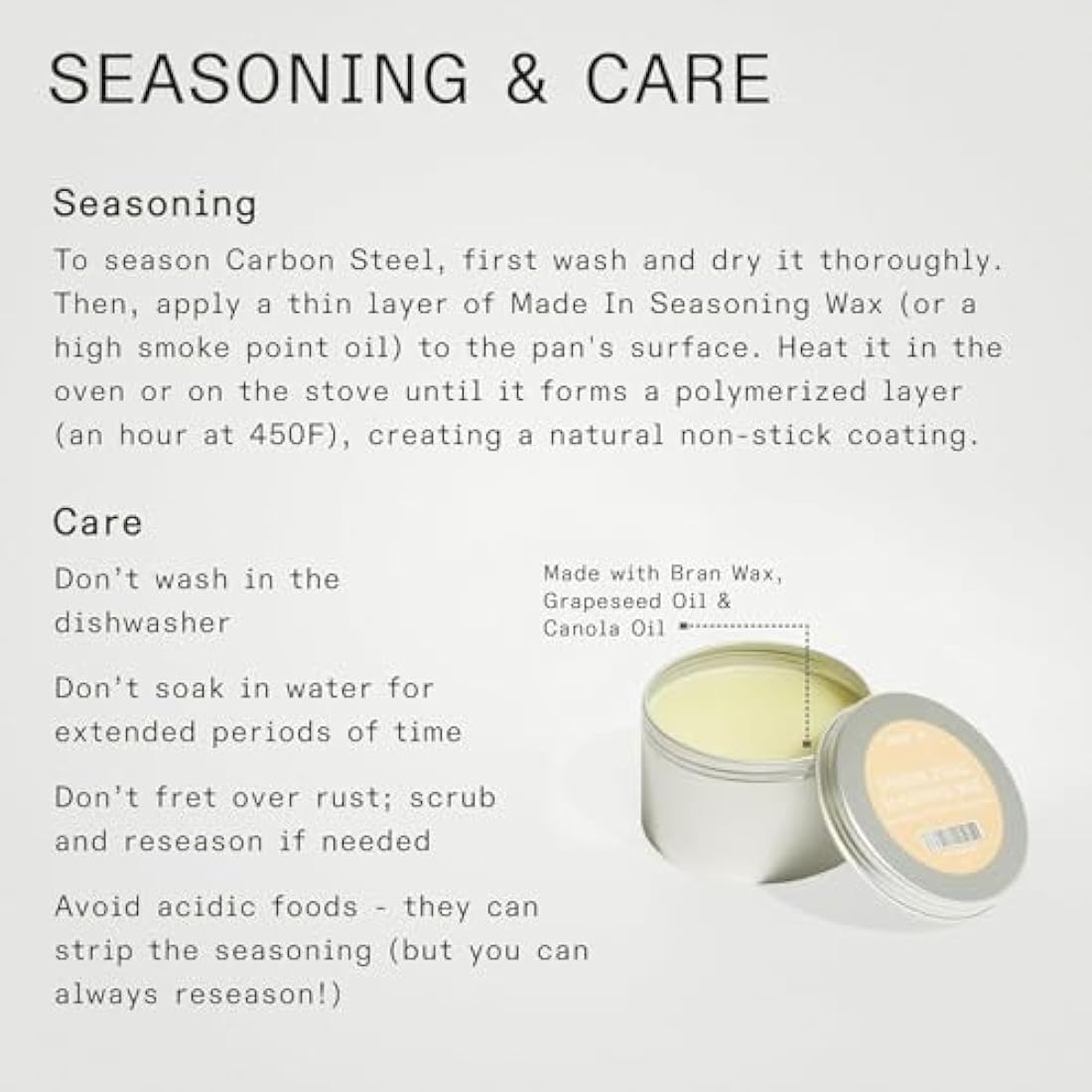 Made In Cookware - Carbon Steel Griddle - (Like Cast Iron, but Better) - Professional Cookware - Made in Sweden - Induction Compatible