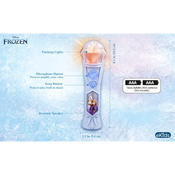 Frozen 2 Sing Along Microphone and MP3 Karaoke with Flashing Lights