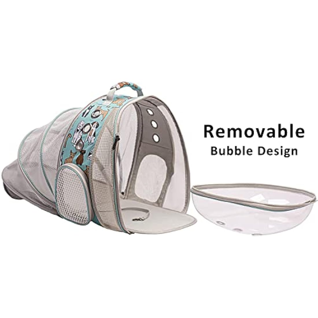 Interfashioner® Large Cat Backpack Carrier, Front & Back Extension Clear Pet Buble Backpack Carrier for Fat Cat Small Dog up to 9kgs, Backpack for Large Cats