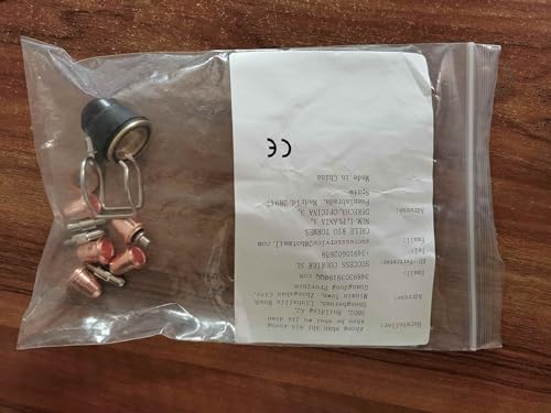 RIVERWELD S45 Plasma Torch Head OEM and Plasma Electrode PR0110 Plasma Tips 0.8 PD0116-08 Outside Nozzle Retaining Cap PC0116 Air Diffuser PE0106 Stand Off Guide CV0010 kit 22pcs