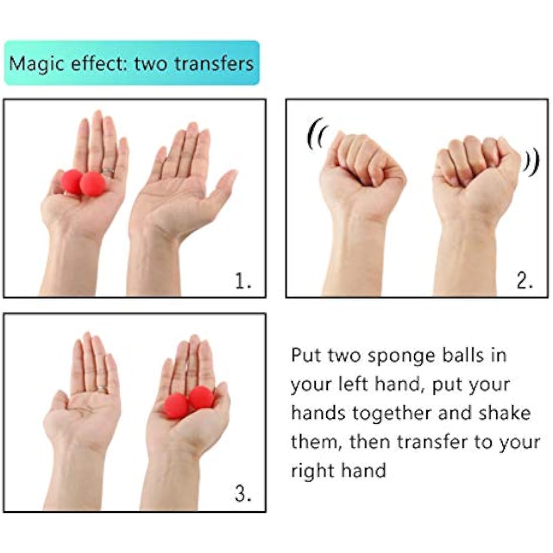 HEEPDD Magic Sponge Balls, 10Pcs 4.5cm Soft Red Sponge Balls Finger Tricks Props Classic Comedy Trick Props for Kids Halloween Party Masquerade Decoration