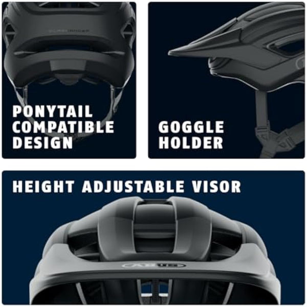 ABUS CliffHanger MTB helmet - bike helmet for demanding trails - with large ventilation openings & TriVider strap system - for men and women