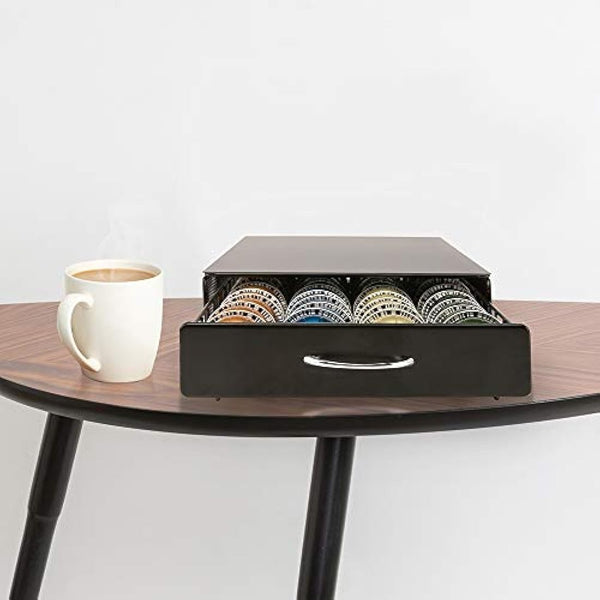 HiveNets Nespresso Vertuoline Capsule Drawer Compatible Vertuo Coffee Storage Metal 40 Pods Capacity