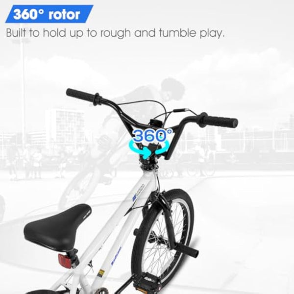 HILAND 20 Inch BMX Freestyle Bike for boys girlss With 360 Degree Gyro & 4 Pegs, 20 Inch BMX Bike for 9 10 11 12 13 Years old kid girl boys girls