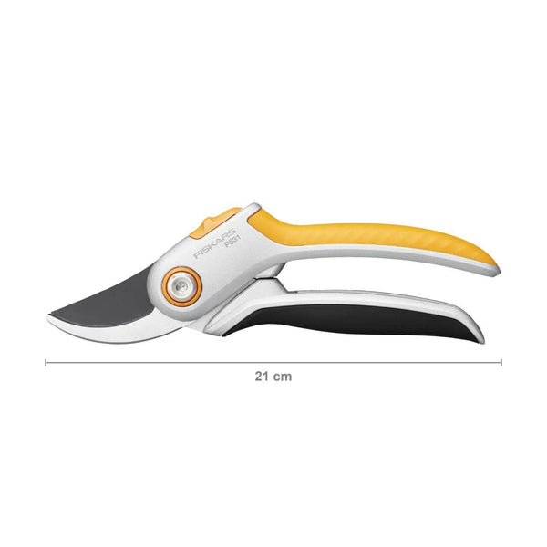 Fiskars 1057168 Plus Metal Secateurs Bypass Silver