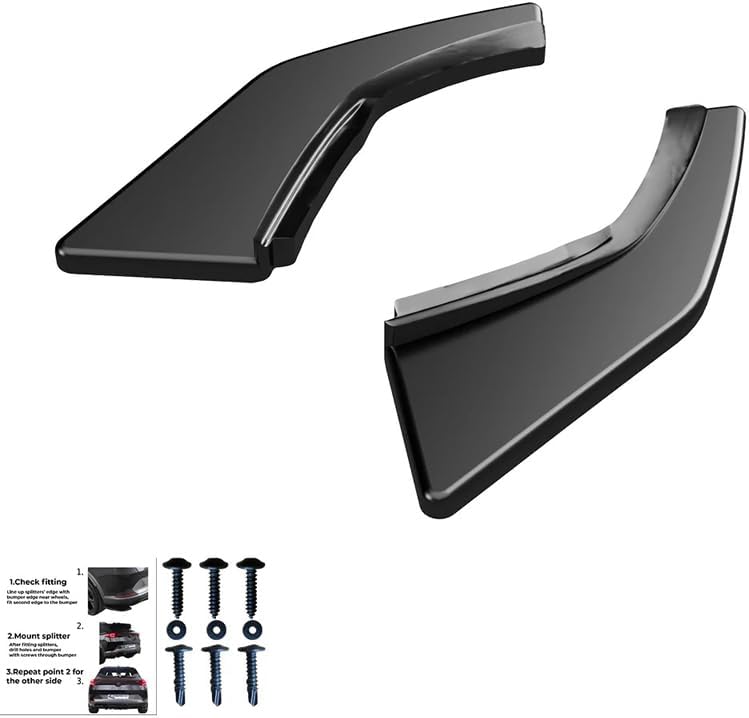 Oneway Rear Side Diffusors compatible with Volkswagen Golf VII HB GTi/GTD 2013-2016 - Gloss black