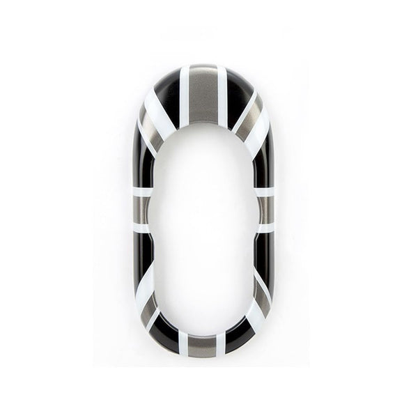 ABS Plastic Center Console Multimedia Gear Shift Panel Frame Trim Cover for Mini Cooper F55 Hardtop F56 Hatchback F57 Convertible 2014~2020 (Union Jack Gray)