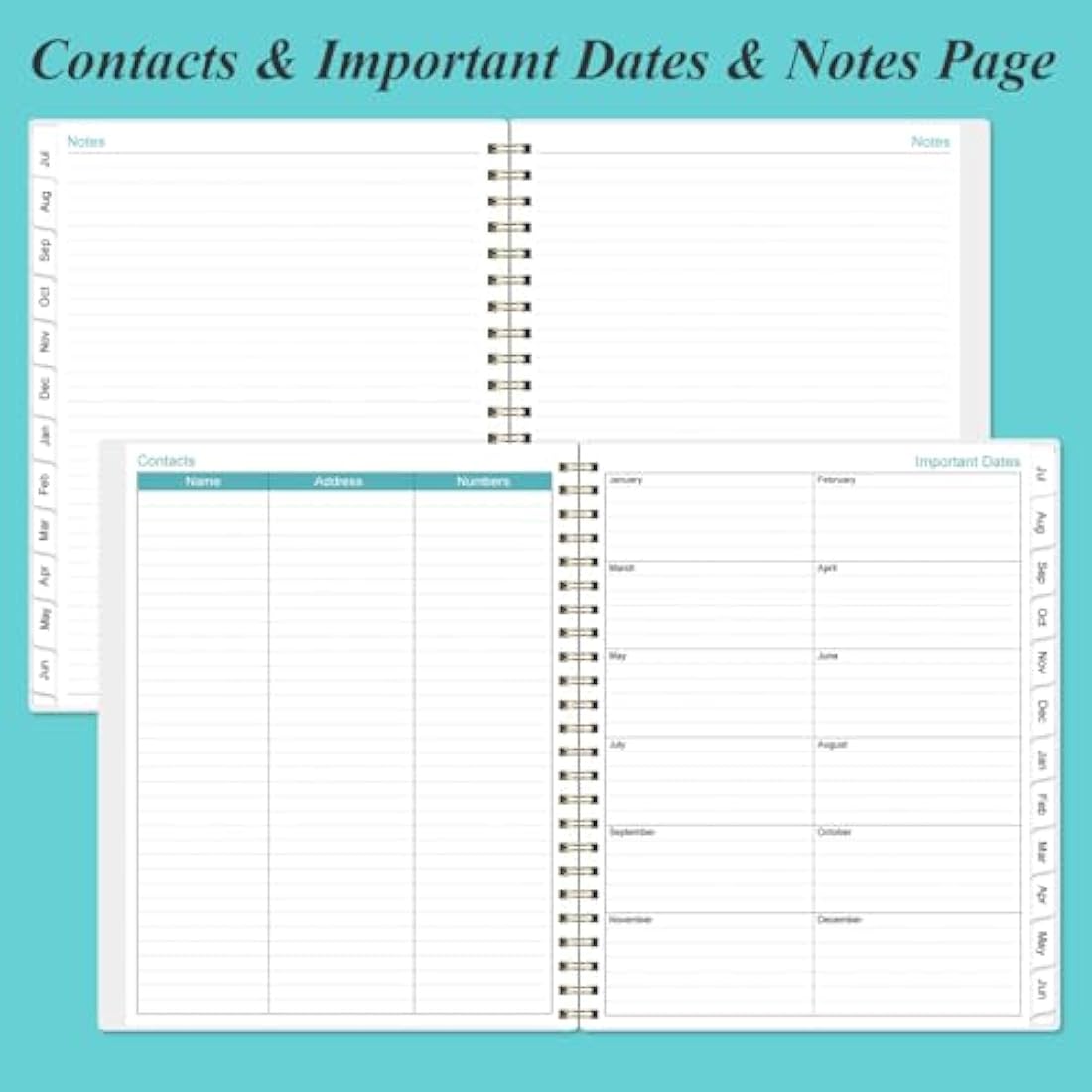 2025 Planner - January 2025 - December 2025, Weekly & Monthly Planner & Journal to Track Goals, 8.5" x 11", Blue Flower