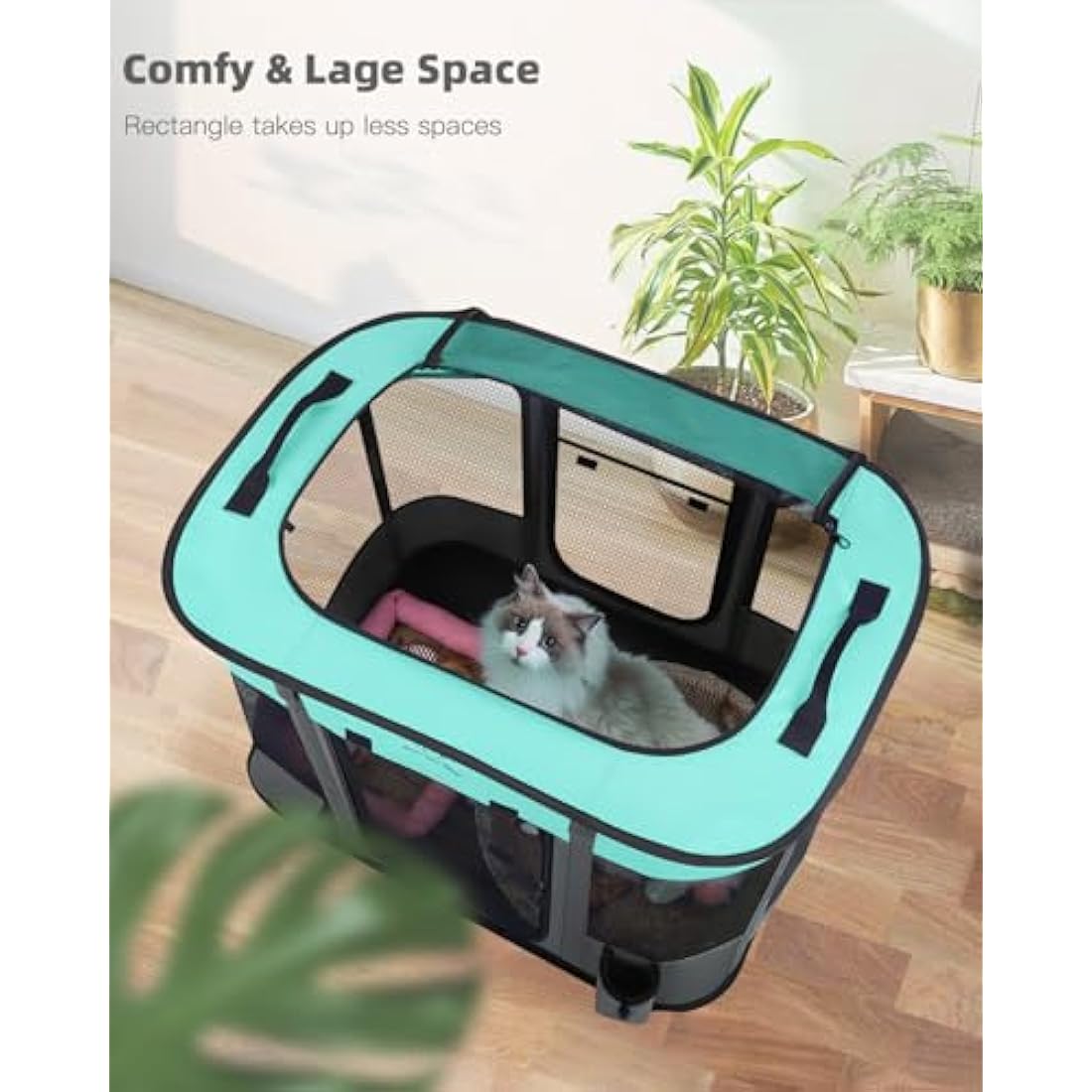 Foldable Pet Playpen,Cat Dog Playpen,Portable Dog Cage soft Portable Exercise Kennel Tent,Puppy Pen Indoors/Outdoors Pet Tent Fence(S(70 * 55 * 45cm))