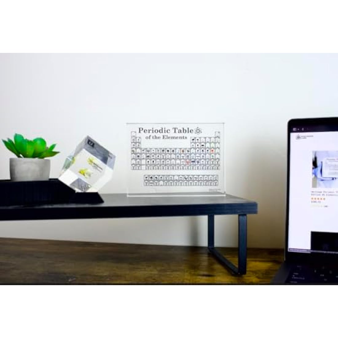 Engineered Labs Heritage Periodic Table of Elements, Made In USA, Acrylic Periodic Table With Real Samples