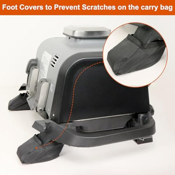 Dijia Carry Bag for Ninja Woodfire Outdoor Grill OG701UK, Heavy Duty 600D Oxford BBQ Protection Fabric Carrying Bag for BBQ Accessories, Soft Protection, Padded Handles(Bag Only)