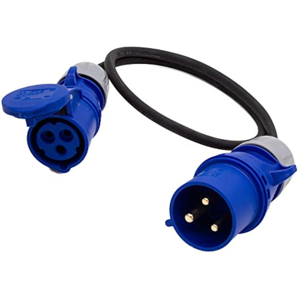 HDIUK Professional Power 32 Amp to 16 Amp Mains Fly Converter Featuring TitanEx HO7 Heavy Duty Rubber Flex (2.5 Metres)