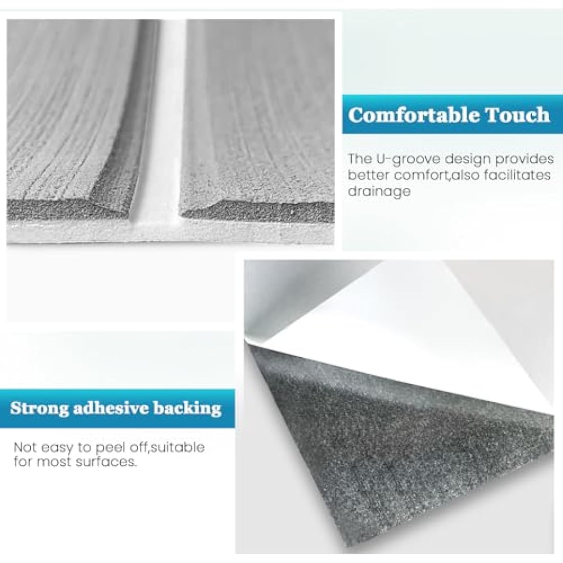 KXKZREN Boat Flooring EVA Foam Decking Sheet Faux Teak Marine Carpet Non-Slip Self-Adhesive Flooring Deck Mat for Boat Pontoon Motorboat RV Yacht Kayak Cooler Tops,240x112/90/60/41cm