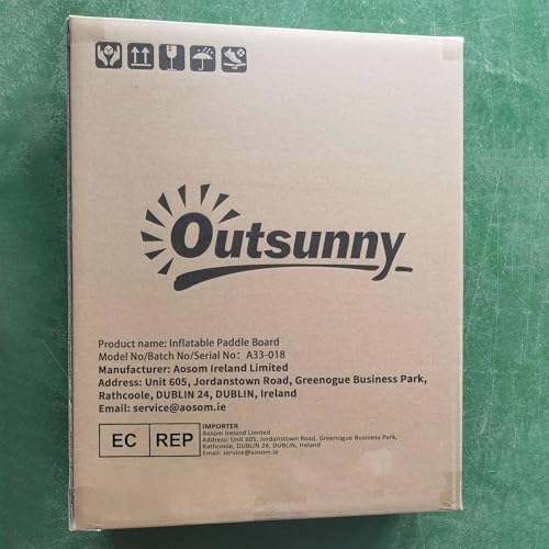 Outsunny Inflatable Stand Up Paddle Board, Non-Slip Deck Board