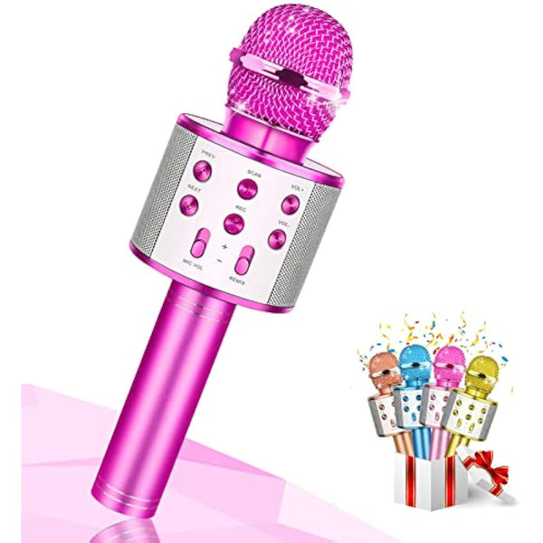 Dislocati Gifts for 3-12 Year Olds Girls, Microphone for Kids Toys for 3-12 Year Old Girls Bluetooth Microphone Teenage Boys Girls Toys Age 3 4 5 6 7 8 Party Toys for Girls Christmas Xmas Gift for Kid