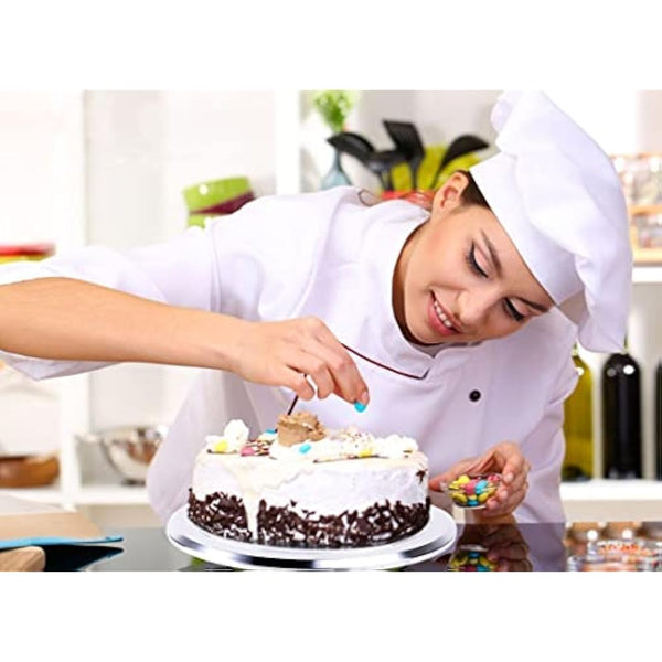 12 Inch Rotating Cake Turntable, Aluminium Alloy Revolving Cake Stand for Cake, Cupcake Decorating Supplies