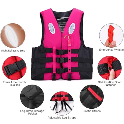 Swim Jacket - Paddle Board Life Jacket for Adult Adjustable Buoyancy Aids Swim Safety Snorkeling Vest for Kayaking Floatation Device Surfing Outdoor WaterSports(Blue,XL)