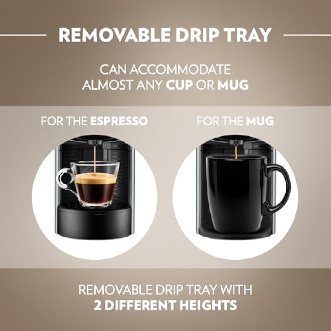 Lavazza, A Modo Mio Jolie EVO, Coffee Capsule Machine, Made from 36% Recycled Plastic, Compatible with A Modo Mio Pods, with Removable Cup Rest, Automatic Shut-Off, 1250 W, 220–240 V, 50–60 Hz, Grey