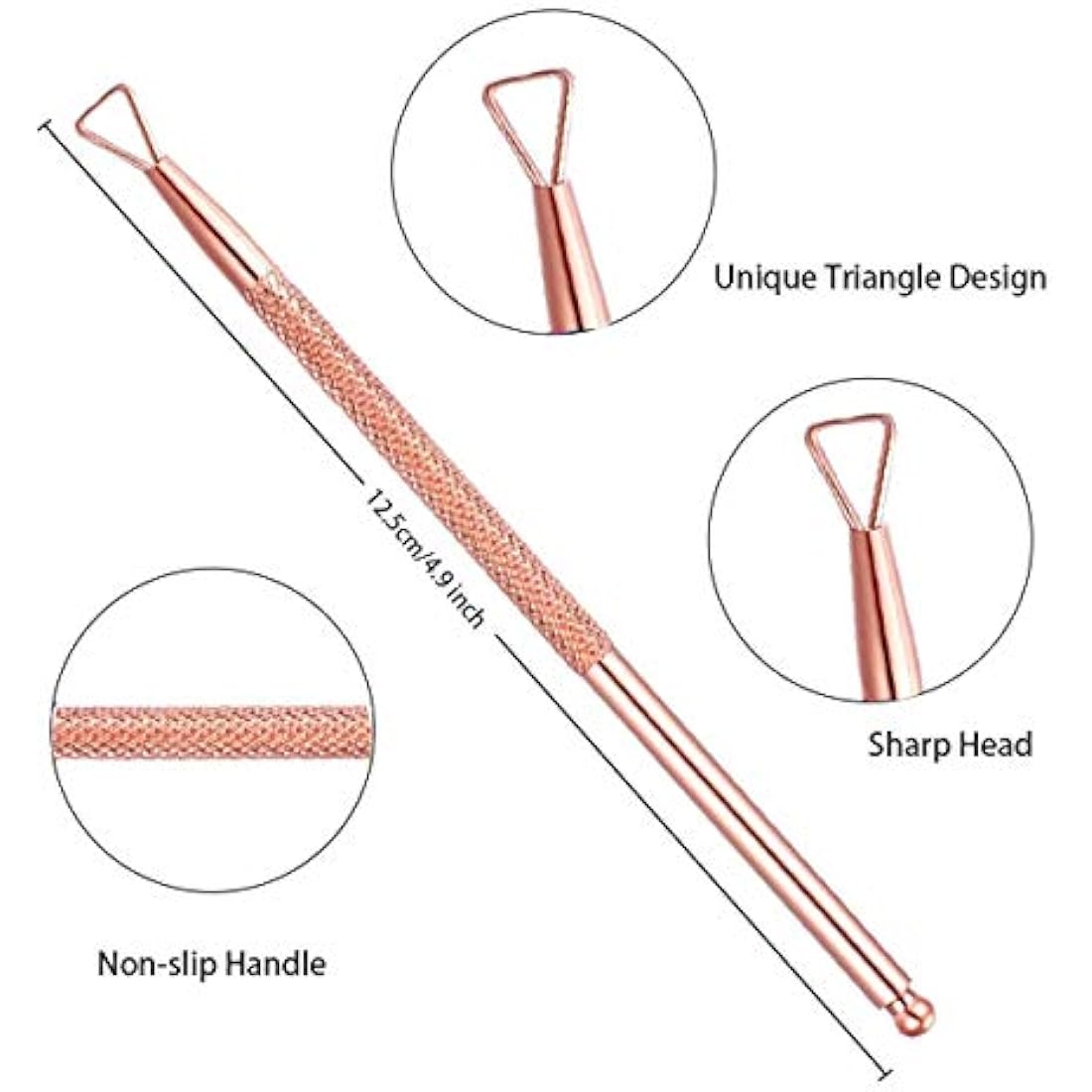 Cuticle Nippers and Cuticle Pusher, Cuticle Cutter Remover with Cuticle Scissors for Dead Skin - Durable Manicure Tools and Cuticle Clippers- Stainless Steel (pink)