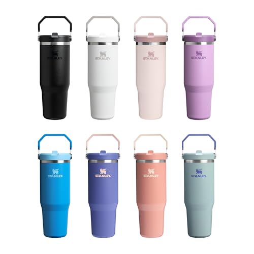 Stanley Flip Straw Tumbler 1.0 Water Bottle With Straw 0.89L - Keeps Cold For 12+ Hours - Easy To Carry - Dishwasher Safe - Stainless Steel Thermal Flask - BPA-Free Travel Mug - Navy