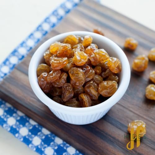 Hides Fine Foods - Golden South African Sultanas 1kg - GMO Free - Suitable for Vegetarians - Baking - Desserts - Cakes - Cookies - Tart - Mince Pies - Granola
