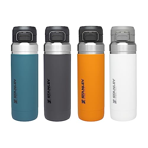 STANLEY Quick Flip Stainless Steel Water Bottle 0.47L - Keeps Cold For 7 Hours - Leakproof - BPA-Free Thermal Flask - Dishwasher Safe - Cup Holder Compatible