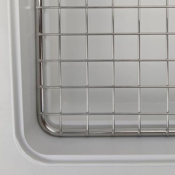 22x18 Super Large Rabbit Litter Box with 2 Grates (Metal & Plastic), Bunny Litter Tray for Cage, Small Animal Potty Trainer for Adult Rabbit Flemish Giant Rabbits