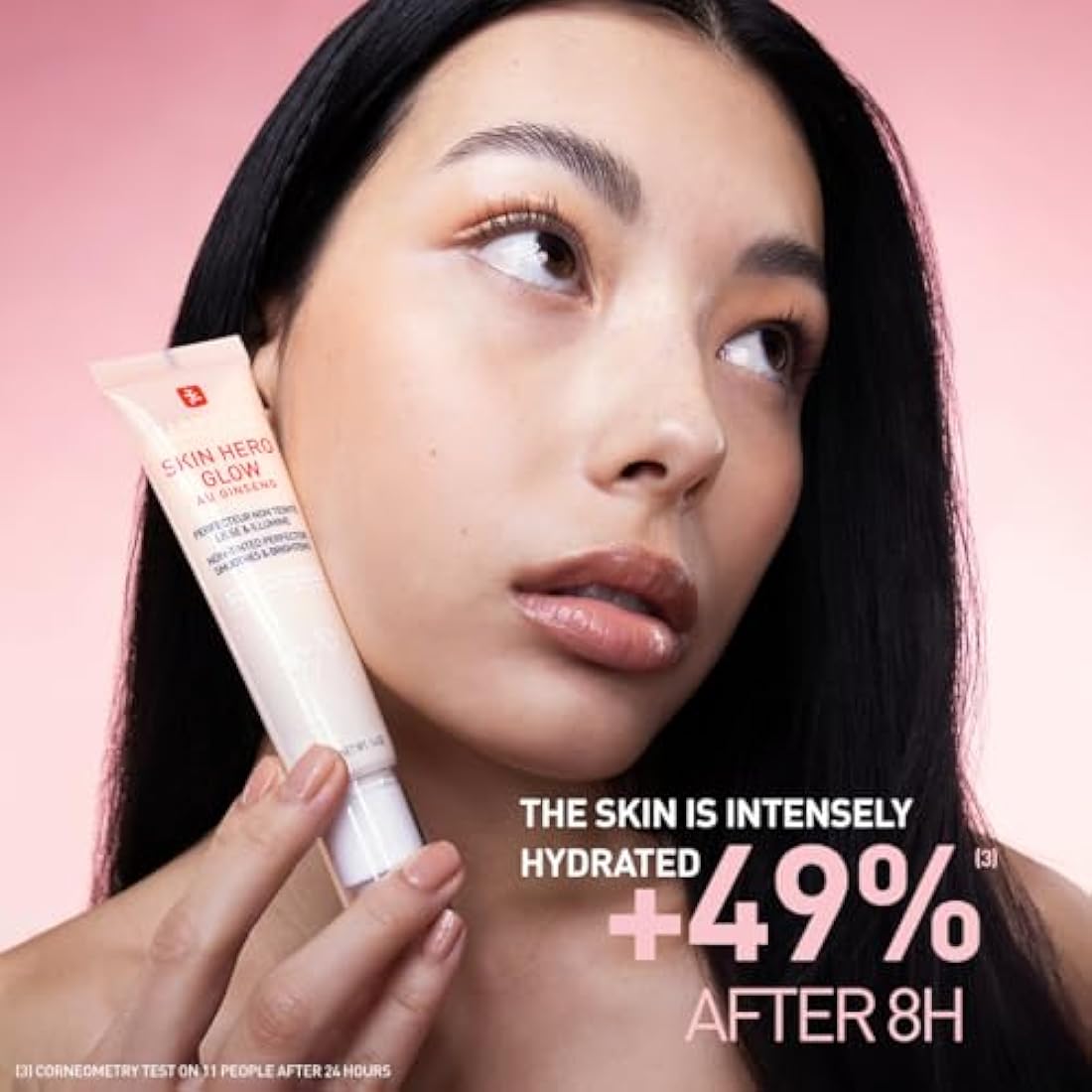 Erborian - Skin Hero Glow - Non-Tinted Skin Perfector + 7-Day Radiance Booster - Glass Skin Effect - Lightweight Texture - Korean Skincare - 40 ml