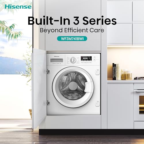 Hisense 3 Series WFQA9014EVJM Freestanding 9 KG Front Load Washing Durable Inverter Machine Steam Wash Quick Wash 15 Washing Programs 1400 RPM White- Energy Rating A