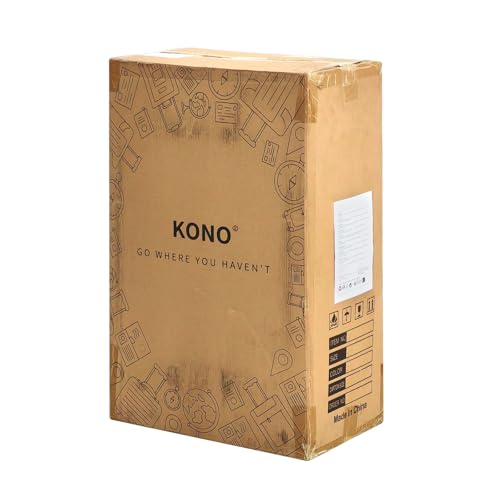 Kono Travel Luggage Sets of 6 Piece Lightweight ABS Hard Shell Trolley Case with TSA Combination Lock 20" 24" 28" Suitcase + 12" Beauty Case + Duffel Bag & Toiletry Bag (Cream White)