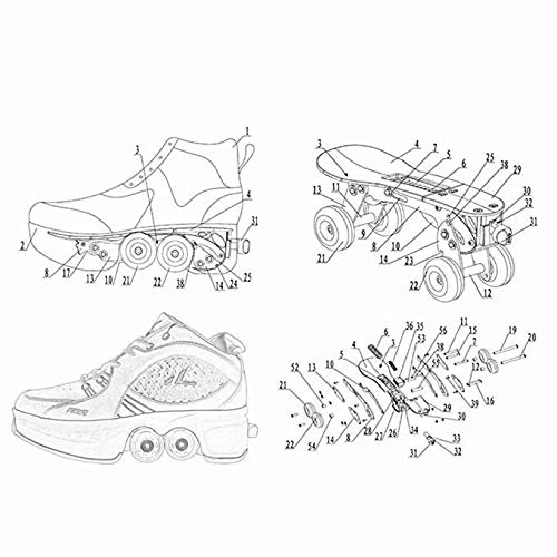 Duvetset Roller skates for ladies, Quad Roller Skates for children, Unisex Shoes with Wheels, Roller Adult Skates, Outdoor sports technology