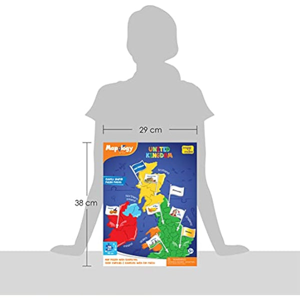 Imagimake Mapology United Kingdom Jigsaw Puzzle for Kids | Flags with Capitals & Fun Facts | Geography Educational Toys & Games | Birthday Gifts for Kids, Boys & Girls Ages 5 6 7 8 9 10 11 12 Years