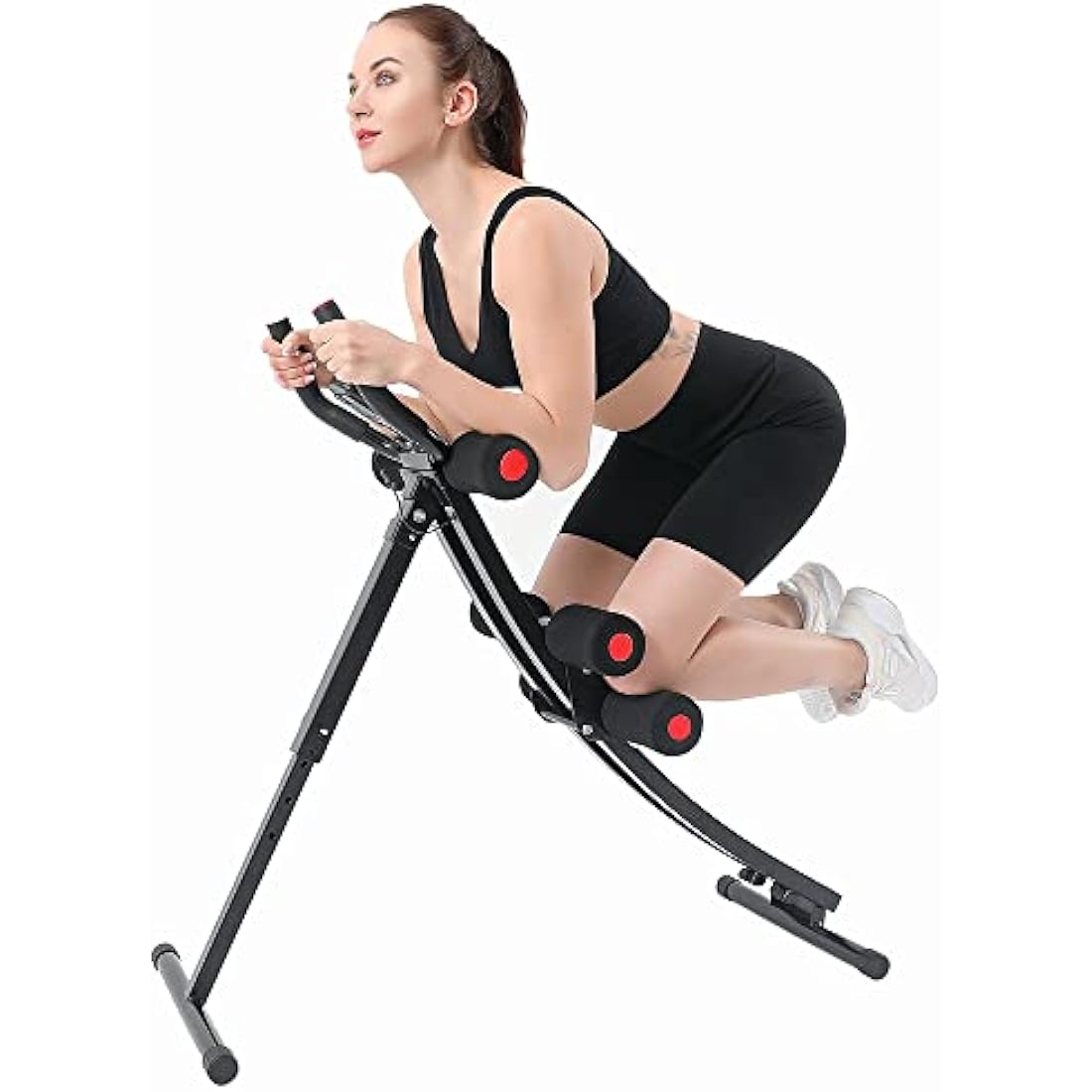 Fitlaya Fitness Core & Bauchtrainer AB Workout Machine Home Gym Krafttraining Bauchmuskeltrainer Faltbares Fitnessgert