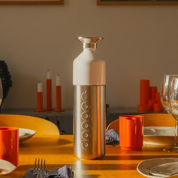 dopper Steel 1.1L Water Bottle - Stainless Steel Bottle - BPA Free Reusable 18/8 Stainless Steel Metal Sports Bottle for Sports and Office Use