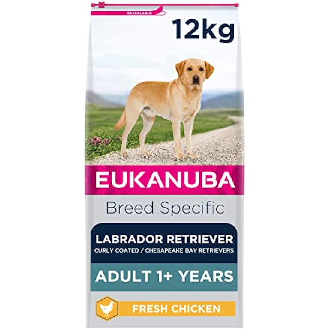 Eukanuba Complete Dry Dog Food for Adult Labrador Retriever Breed Types with Fresh Chicken 12 kg
