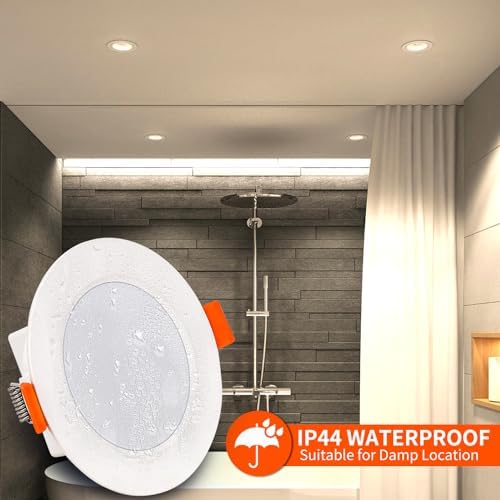 DUSKTEC Smart Recessed Downlights 10W 1000LM, Work with Alexa, APP & Voice Control, 2700K-6000K Warm Neutral Cold White CCT Adjustable Spot Light, Dimmable LED Recessed Ceiling Spotlights, 6 Pack