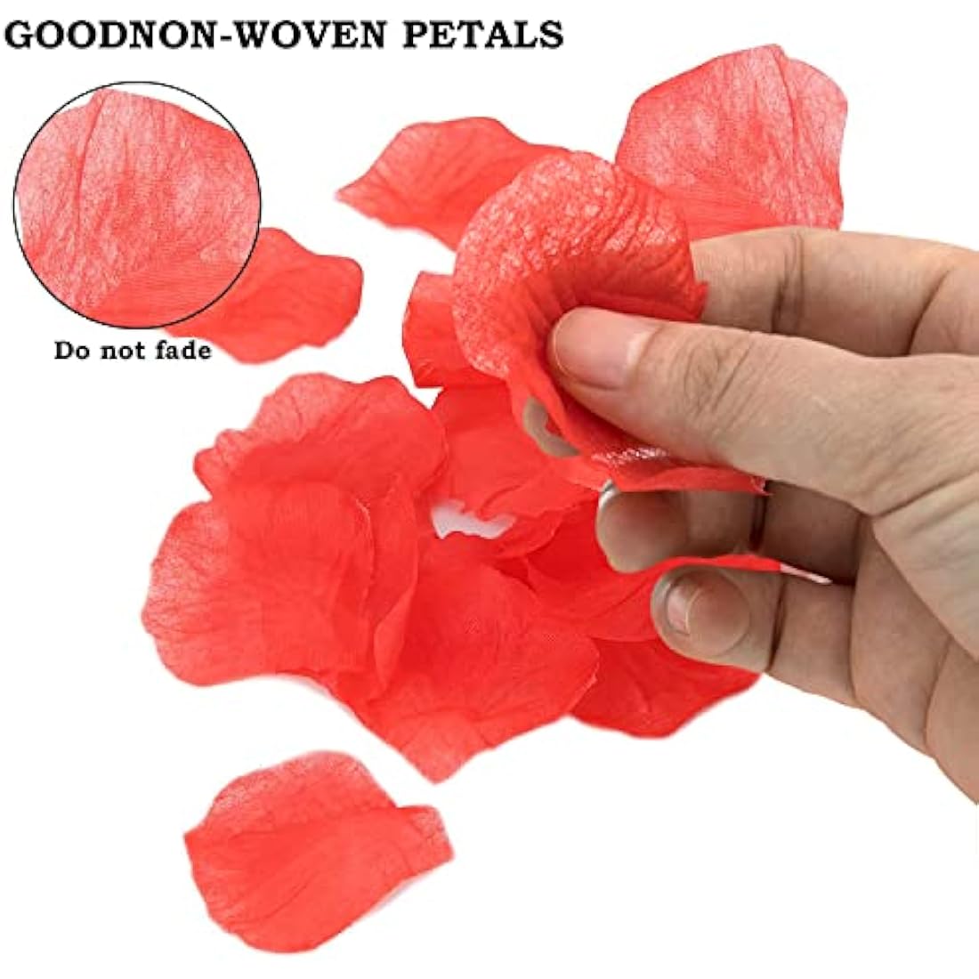 1000PCS Red Rose Petals for Bedroom, Artificial Rose Flowers Petals, Fake Rose Petals for Romantic Scenes Marry Me Decorations, Wedding Anniversary, Birthday and Other Decoration Scenes
