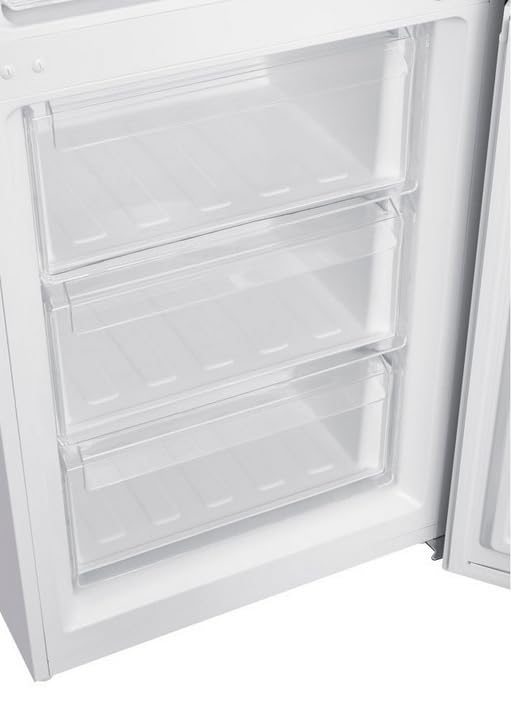 Teknix FFH1825WB 55cm Freestanding 50/50 Fridge Freezer - 256 Litre Capacity - Total No Frost - Non-plumbed Water Dispenser - Black, H182.5 x W55 x D56.2 (cm)