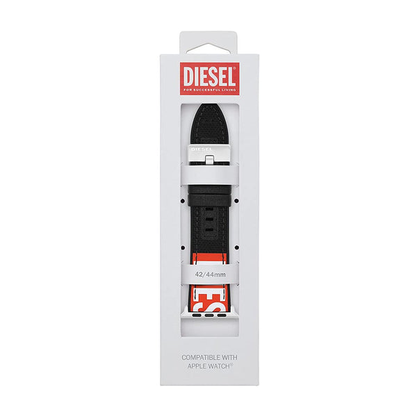 DIESEL Unisex Leather, Synthetic or Stainless Steel Strap, Compatible with 42mm/44mm/45mm Apple Watch®
