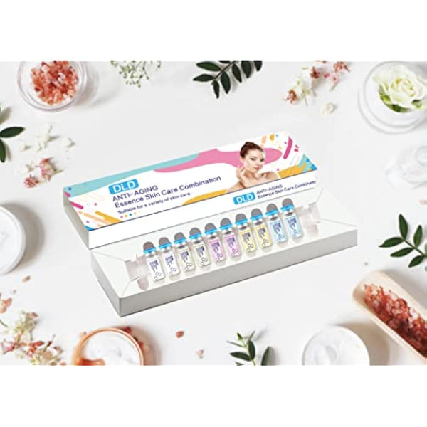 Hyaluronic Acid Serum Anti-Aging Serum Ampoule Set for Micro-needling Skin Spa Treatment - 10 Bottles Starter Kit