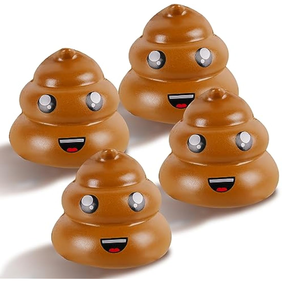 Ainiv Fake Poop Squeeze Stress Balls, 4pcs Stress Relief Ball, Sensory Stress Ball for Kids and Adults, Hand Exercise Stress Relief Balls, Squeeze Toys for Anxiety, Fidget, Tension, Manage Anger