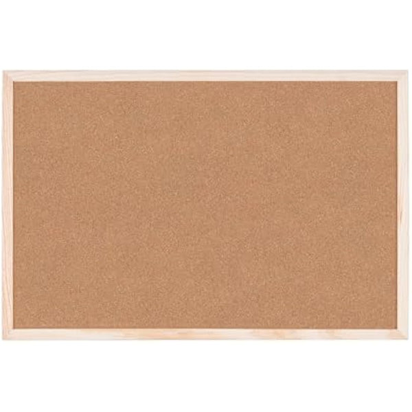 Bi-Office MC030012010 Cork Board Budget, Wood Frame, 60 x 40 cm - Brown (wood )