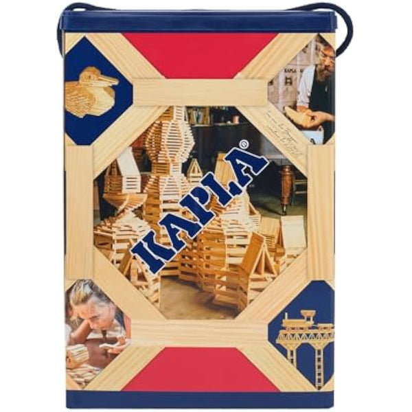 KAPLA box 200 natural planks, Wooden toy, Construction game, from 2 years old