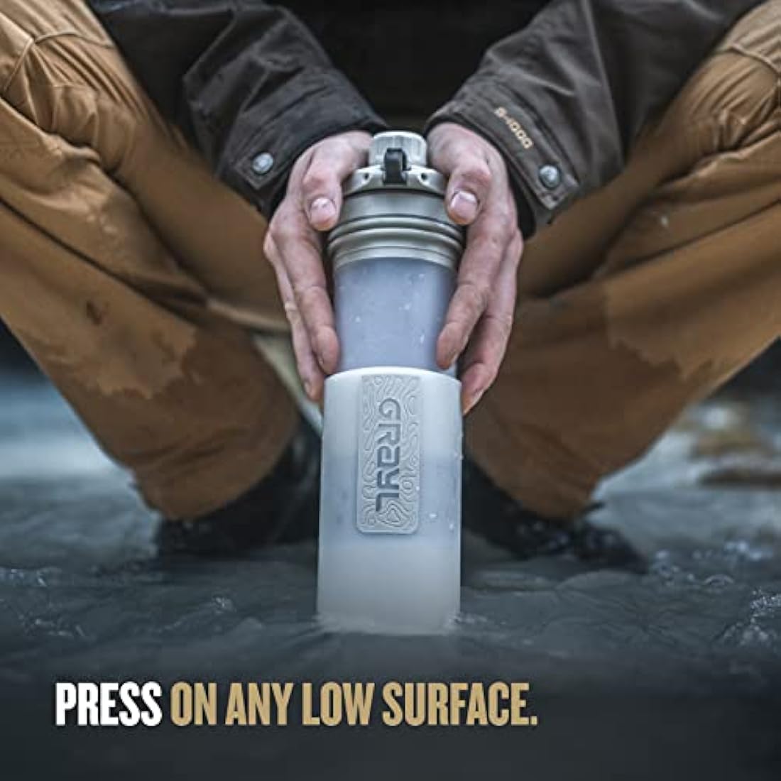 Grayl GeoPress Water Purifier Bottle - Peak White