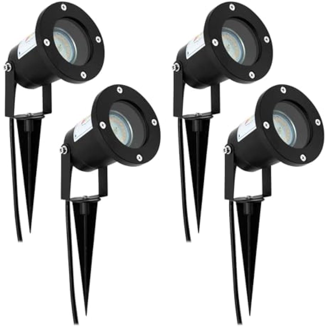 Wondlumi 4X Garden Spike Lights, Upgraded GU10 Spot Light Mains Powered 240V Landscape Spotlights IP65 Waterproof Outdoor Garden Uplights for Pathway Yard Patio, No Bulbs