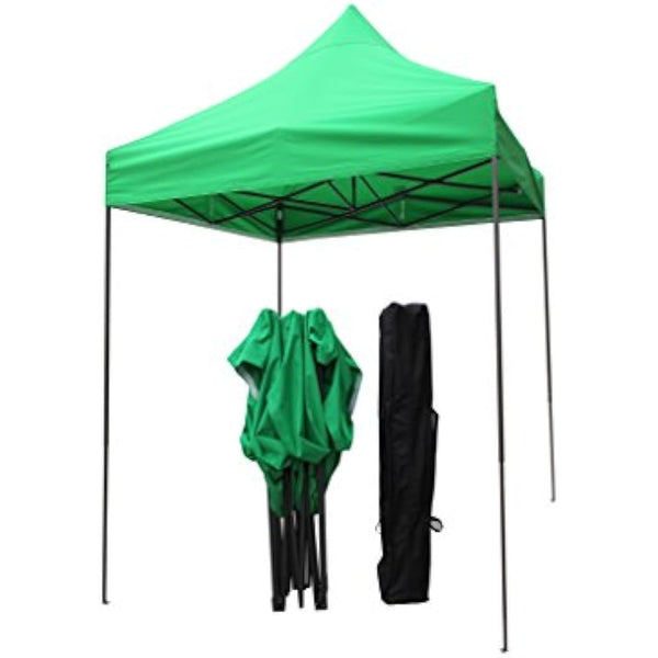 All Seasons Gazebos, Choice Of 5 Colours, 2x2m Heavy Duty, Fully Waterproof, Premium Pop Up Gazebo With 4 x Zip Up Side Panels, Carry Bag With Wheels and 4 x leg weight bags (Bright Green)