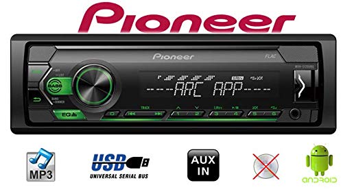 Pioneer MVH-S220DAB 1-DIN receiver with DAB/DAB+, Red illumination, USB and compatible with Apple and Android devices.