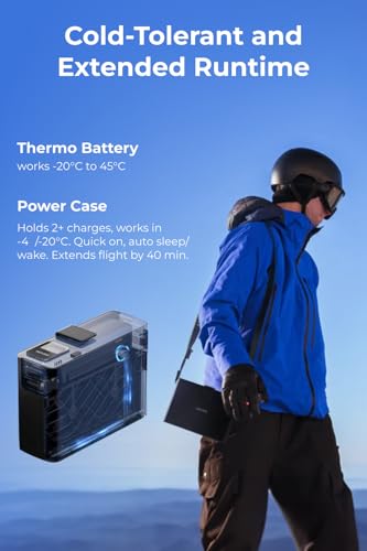 HOVERAir X1 PROMAX 8K Action Flying Camera, Foldable Drone with Camera with 26Mph Follow Speed, 10+ Fully Automatic Flight Modes, Fly Anywhere with OmniTerrain, SmoothCapture 2.0(Skiing Combo)